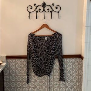 Navy and white, Lucky Brand Blouse